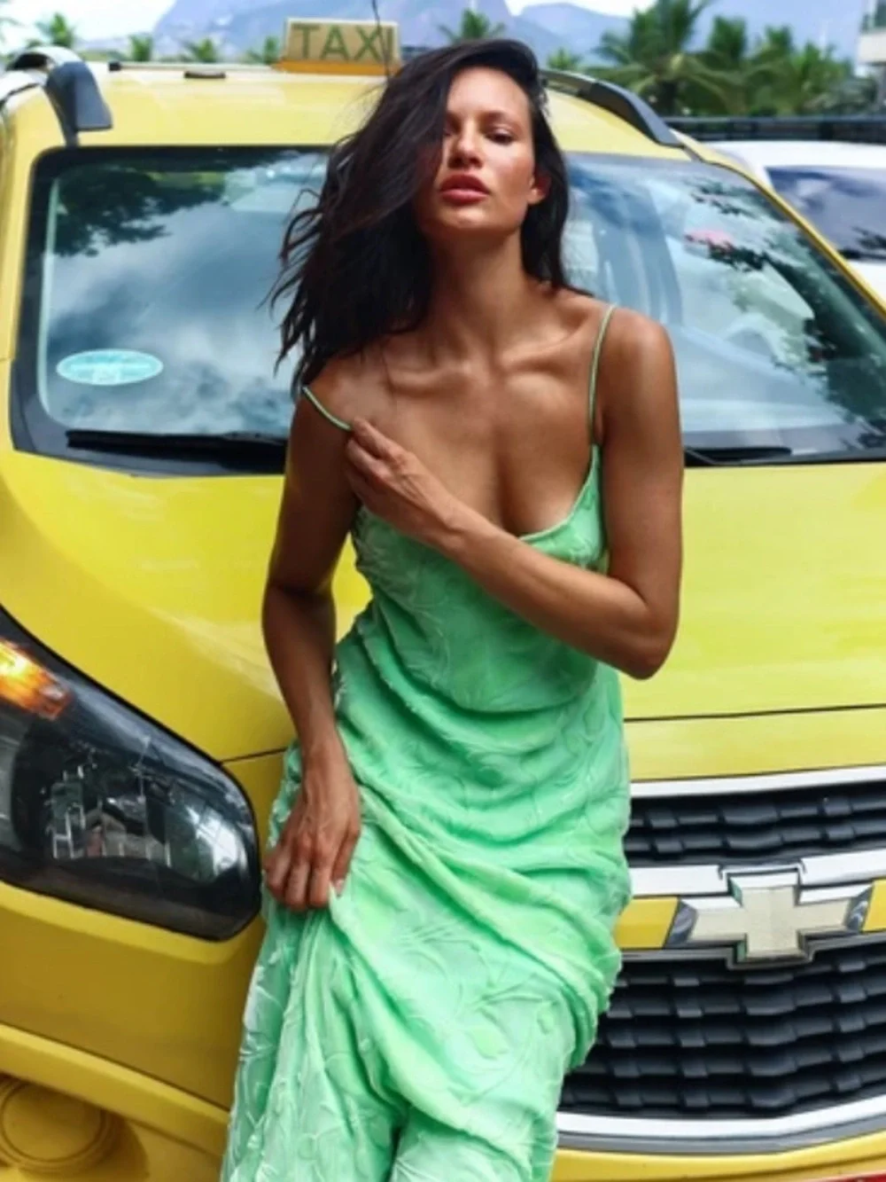 NWT Rat & Boa Eva Dress XS Green Slip Midi Dress
